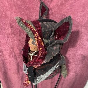 Hood/scarf/hat cowl homemade wearable art